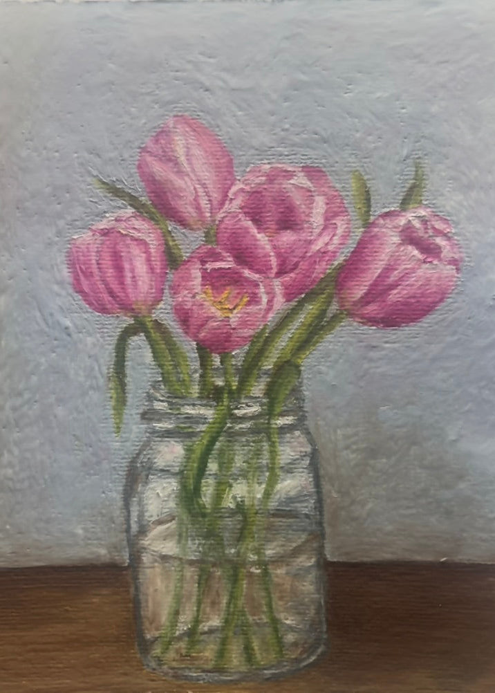 mason jar tulips